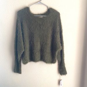 Chic Olive Green Sweater NEW WITH TAGS